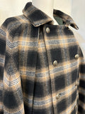 Inverness coat LONG  -BW/GRN