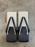 カフェぞうり レディース BLACK/BEIGE 角型