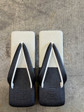 カフェぞうり レディース BLACK/BEIGE 角型