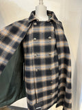 Inverness coat LONG  -BW/GRN