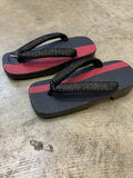 シコロ右近 桐下駄 BLACK/RED