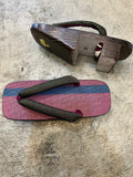 シコロ千両 桐下駄 DARK RED/NAVY