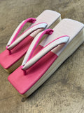 カフェぞうり レディース PINK/PINK WHITE角型