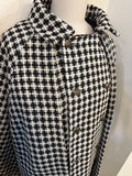 Inverness coat SHORT  -tweed WHITE BLACK