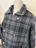 Bicolor coat - wool BK w/ BROWN boa-fleece