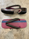 シコロ右近 桐下駄 DARK RED/NAVY