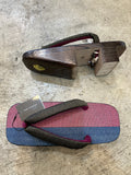 シコロ千両 桐下駄 DARK RED/NAVY