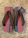 シコロ三味舟形桐下駄 DARK RED/NAVY