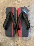 シコロ三味舟形桐下駄 BLACK/RED