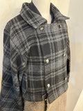 Bicolor coat - wool BK w/ BROWN boa-fleece