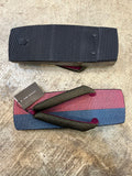 シコロ三味舟形桐下駄 DARK RED/NAVY