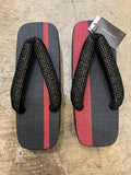 シコロ千両　桐下駄 BLACK/RED
