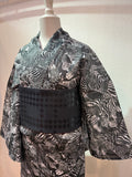 [ゼブゼブ　黒」菱屋カレンブロッソ X ROBE JAPONICA コラボ浴衣