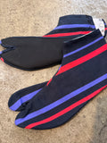 TABI SOCK STRIPE BLUE RED ボーダー
