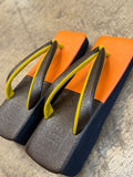 カフェぞうり レディース BROWN/ORANGE 角型