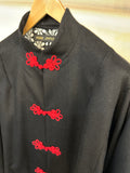 China coat  - CASHMERE BK /BK チャイナキモノコート