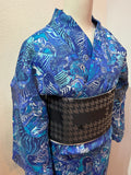 [ゼブゼブ　ブルー」菱屋カレンブロッソ X ROBE JAPONICA コラボ浴衣