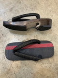 シコロ右近 桐下駄 BLACK/RED