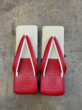 カフェぞうり レディース RED/BEIGE 角型
