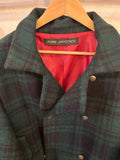 Bicolor coat - wool GRN w/ YELLOW boa-fleece