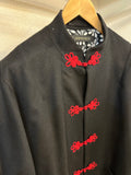 China coat  - CASHMERE BK /BK チャイナキモノコート