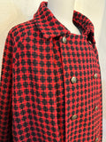 Inverness coat SHORT  -tweed RED BLACK