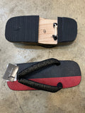 シコロ右近 桐下駄 BLACK/RED