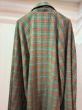 Inverness coat  green check /pink