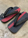 シコロ右近 桐下駄 BLACK/RED