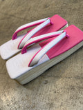 カフェぞうり レディース PINK/PINK WHITE角型
