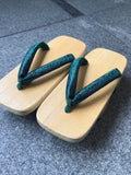 桐下駄 歯 グリーンパイソン