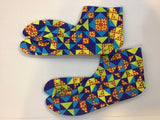 Tabisocks geometric blue