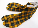 Tabisocks tartan check yellow