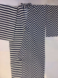 ギザギザボーダー片身替 stripe asymmetry