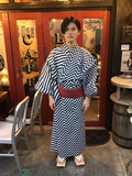 ギザギザボーダー片身替 stripe asymmetry