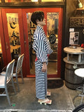 ギザギザボーダー片身替 stripe asymmetry