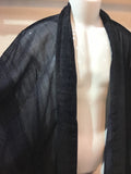 Haori jacket black glen check velvet