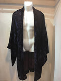 Haori jacket black glen check velvet