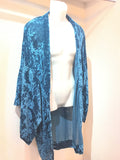 Haori Jacket velvet light blue