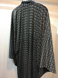 Haori Jacket black printed velvet
