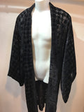 Haori Jacket velvet opal black lame