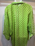 Haori Jacket Green dot velvet