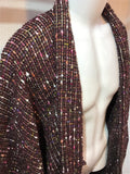 Haori Jacket fancy tweed purple