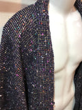 Haori Jacket fancy tweet navy