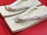 桐下駄 白 ML size (25~28.0cm)