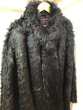 faux fur cape Black フェイクファーケープ