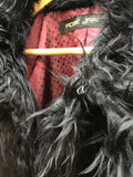 faux fur cape Black フェイクファーケープ
