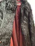 faux fur cape Black フェイクファーケープ