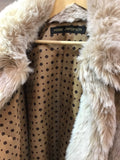 faux fur cape beige フェイクファーケープ