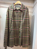 Inverness coat checked wool